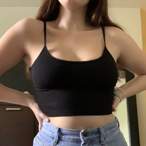 black brandy crop top